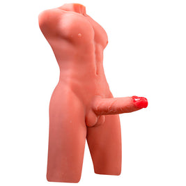 XISE - JASON MEZZO CORPO TORSO MASCHILE REALISTICO CON SPINTA E VIBRAZIONE 55 CM