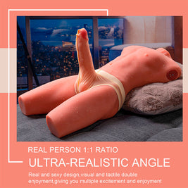 XISE - JASON MEZZO CORPO TORSO MASCHILE REALISTICO CON SPINTA E VIBRAZIONE 55 CM