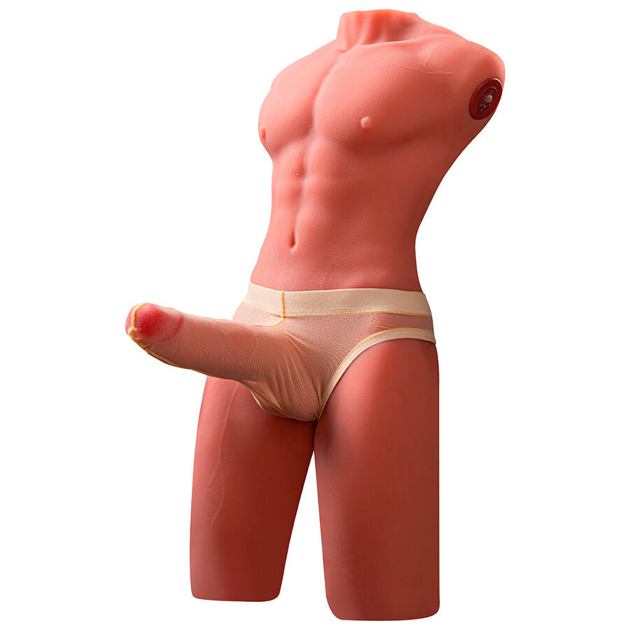 XISE - JASON MEZZO CORPO TORSO MASCHILE REALISTICO CON SPINTA E VIBRAZIONE 55 CM