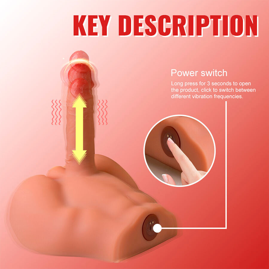 XISE - PEEL DILDO ASS REALISTICO DILDO MASTURBATORE POSIZIONE FRONTALE CON SPINTA 17,5 CM