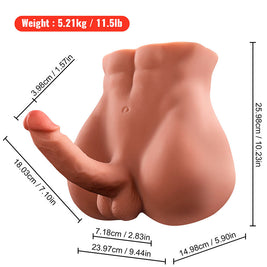 XISE - BERTLETT DILDO ASS REALISTICO DILDO E ANO MASTURBATORE POSIZIONE FRONTALE CON SPINTA 18 CM