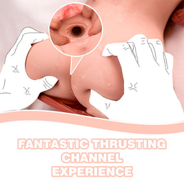 XISE - TORSO REALISTICO PICCOLO E SPINTO CON VIBRAZIONE FEMMINILE 40 CM