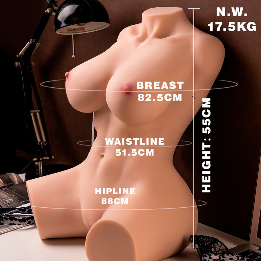 XISE - MURIEL TORSO REALISTICO FEMMINILE CON SPINTA 55 CM