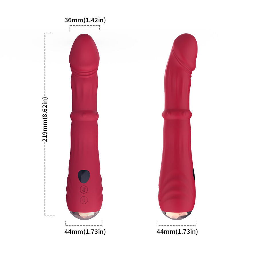 Vibratore Punto A Termoregolabile Premium in Silicone Rosso - immagine 7