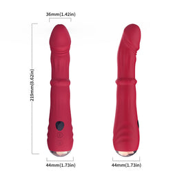 Vibratore Punto A Termoregolabile Premium in Silicone Rosso - immagine 7