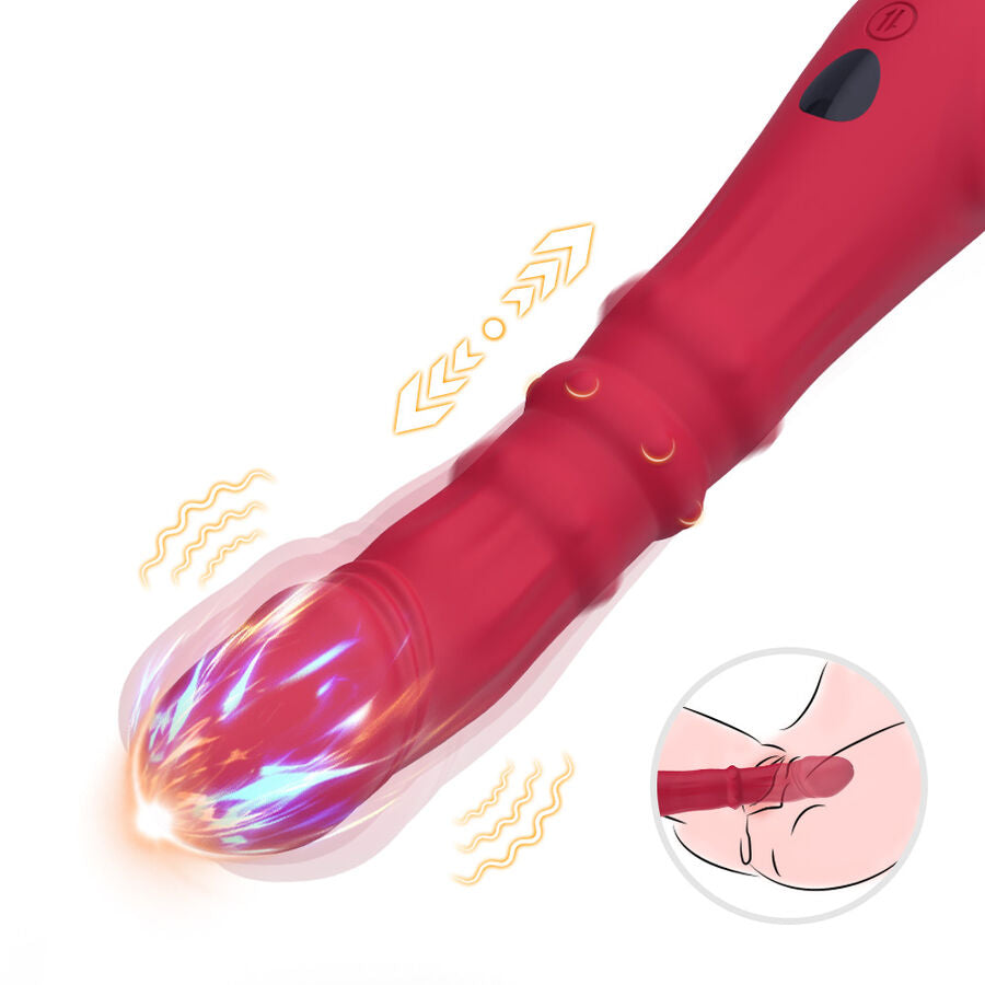 Vibratore Punto A Termoregolabile Premium in Silicone Rosso - immagine 9
