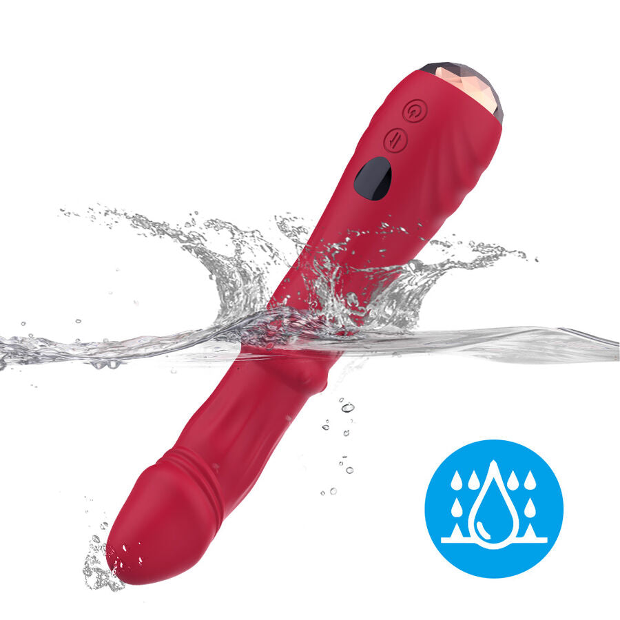 Vibratore Punto A Termoregolabile Premium in Silicone Rosso - immagine 8