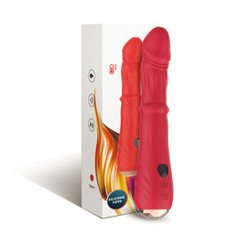Vibratore Punto A Termoregolabile Premium in Silicone Rosso