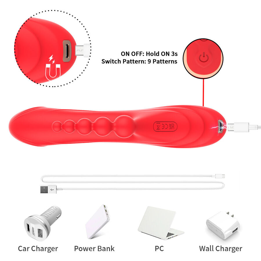 Vibratore Doppio in Silicone Premium Punto G e Clitoride - immagine 9