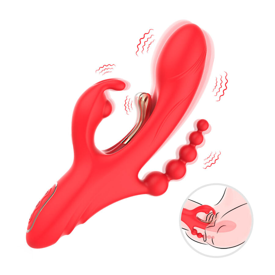 Vibratore Doppio in Silicone Premium Punto G e Clitoride - immagine 2