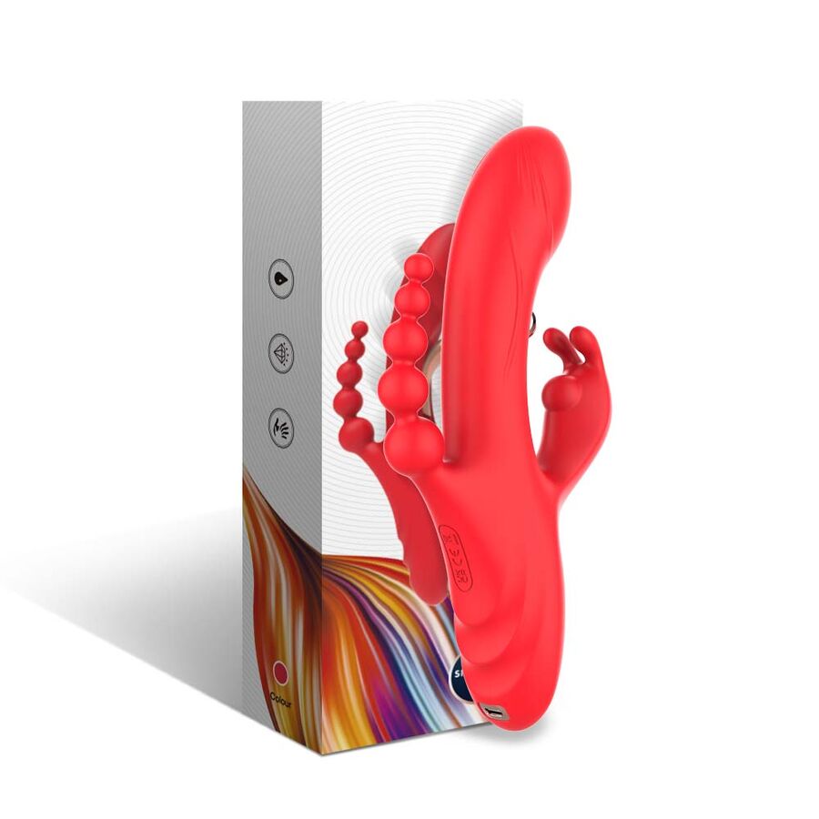 Vibratore Doppio in Silicone Premium Punto G e Clitoride