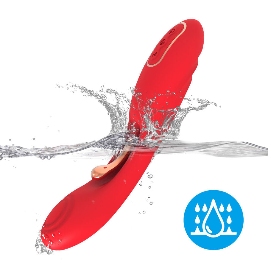 Vibratore con Lingua Oscillante in Silicone Body-Safe Rosso - immagine 5