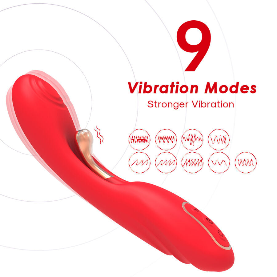 Vibratore con Lingua Oscillante in Silicone Body-Safe Rosso - immagine 4