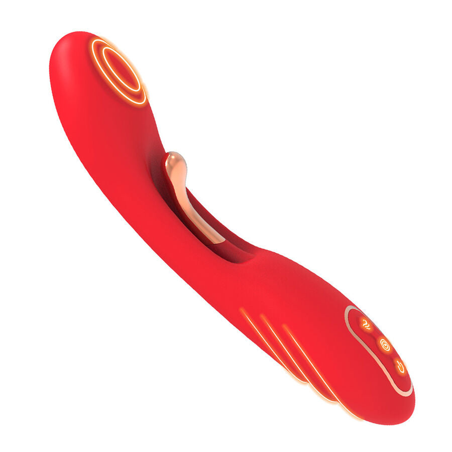 Vibratore con Lingua Oscillante in Silicone Body-Safe Rosso - immagine 6