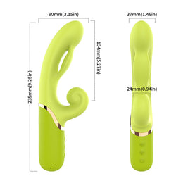 Stimolatore Punto G Gonfiabile Vibrante in Silicone Verde - immagine 5