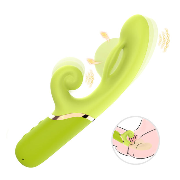 Stimolatore Punto G Gonfiabile Vibrante in Silicone Verde - immagine 2