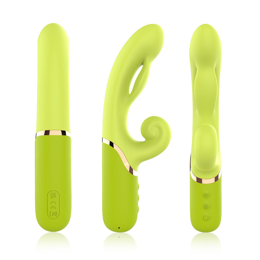 Stimolatore Punto G Gonfiabile Vibrante in Silicone Verde - immagine 6