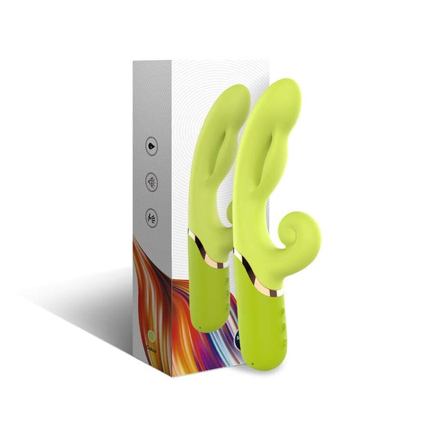 Stimolatore Punto G Gonfiabile Vibrante in Silicone Verde
