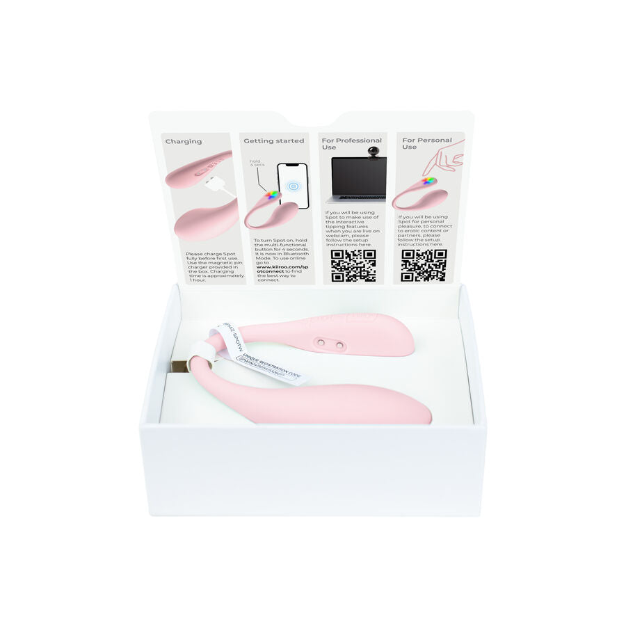 Kiiroo Spot Kiss Me Vibratore a U Hi-Tech Rosa Premium - immagine 5