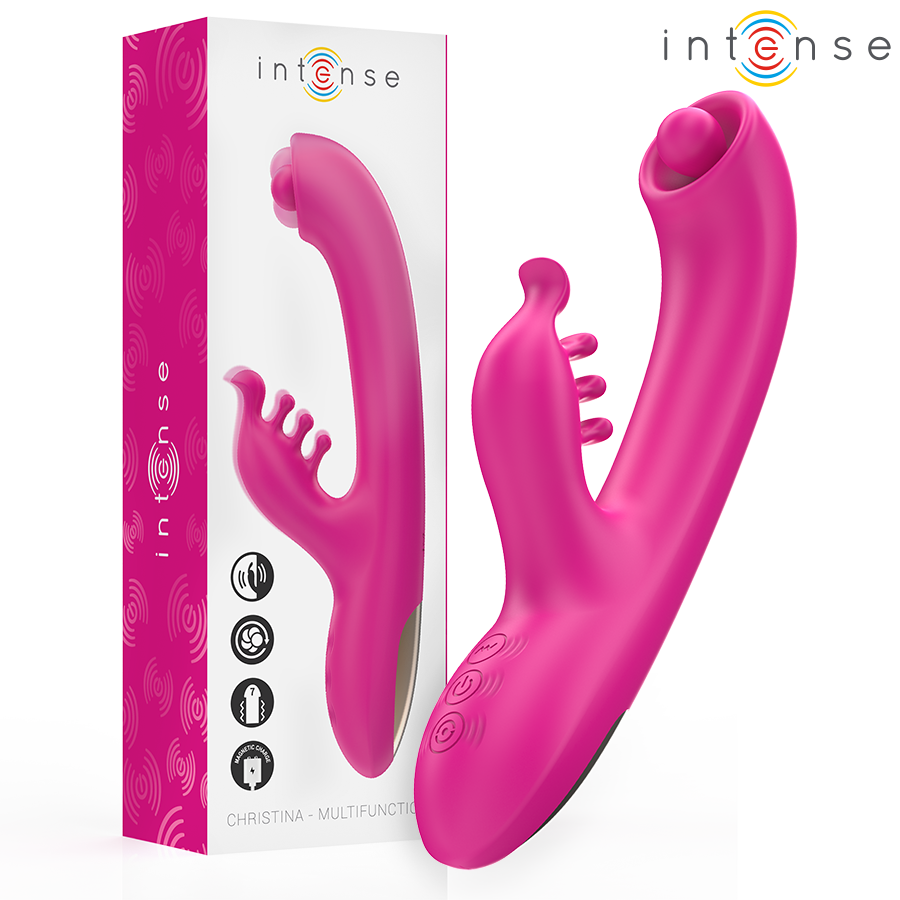 Intense Christina Vibratore Rabbit Multifunzione in Silicone 22,5 cm