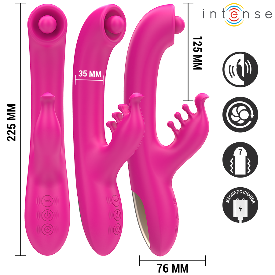 INTENSE - CHRISTINA VIBRATORE MULTIFUNZIONE RABBIT 22,5 CM ROSA
