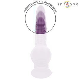 INTENSE - VIBRATORE MULTIFUNZIONE TATUM CON VIBRAZIONE SU E GIÙ 24 CM VIOLA