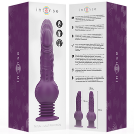 INTENSE - VIBRATORE MULTIFUNZIONE TATUM CON VIBRAZIONE SU E GIÙ 24 CM VIOLA