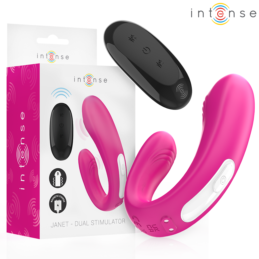 Control Intense Janet Vibratore Doppio a U con Telecomando