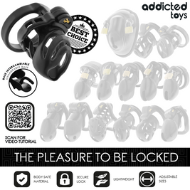 ADDICTED TOYS LOCKED - GABBIA PER PENE CON BLOCCAGGIO ETERNO 9 CM