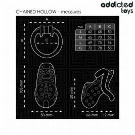 ADDICTED TOYS LOCKED - GABBIA PER PENE CAVA CON CATENA 10,5 CM