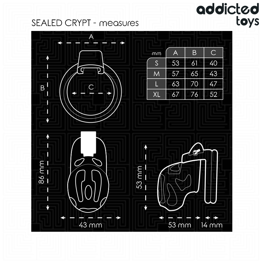 ADDICTED TOYS LOCKED - GABBIA PER PENE SIGILLATA CRYPT 8 CM