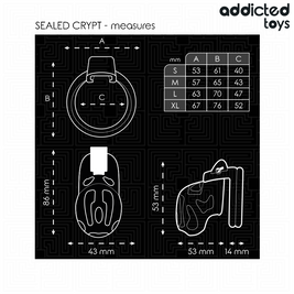 ADDICTED TOYS LOCKED - GABBIA PER PENE SIGILLATA CRYPT 8 CM