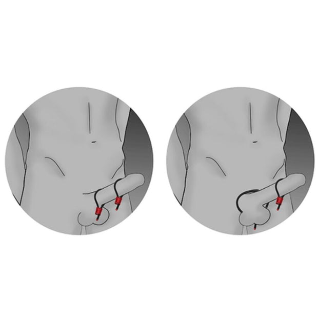 ELECTRASTIM - PRESTIGE ELECTRA LOOPS ANELLI PER IL PENE REGOLABILI ROSSI