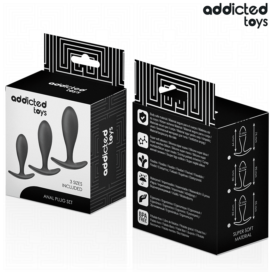 ADDICTED TOYS - SET DI 3 TAPPI ANALI MODELLO 2