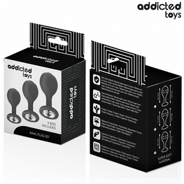 ADDICTED TOYS - SET DI 3 TAPPI ANALI CON GIOIELLO