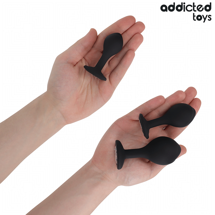 ADDICTED TOYS - SET DI 3 TAPPI ANALI CON GIOIELLO