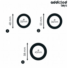 ADDICTED TOYS - SET DI ANELLI IN SILICONE MODELLO 1