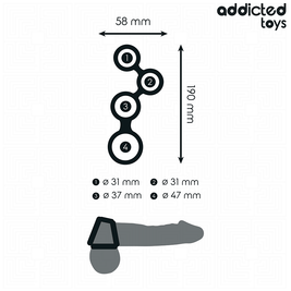 ADDICTED TOYS - ANELLO PER PENE CON DIVISORI PER TESTICOLI