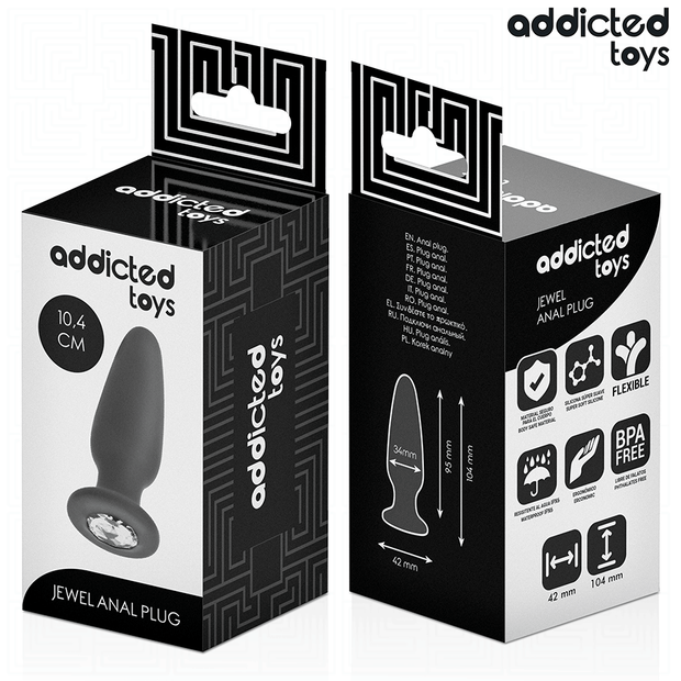 ADDICTED TOYS - PLUG ANALE CON GIOIELLO TAGLIA M 10,4 CM