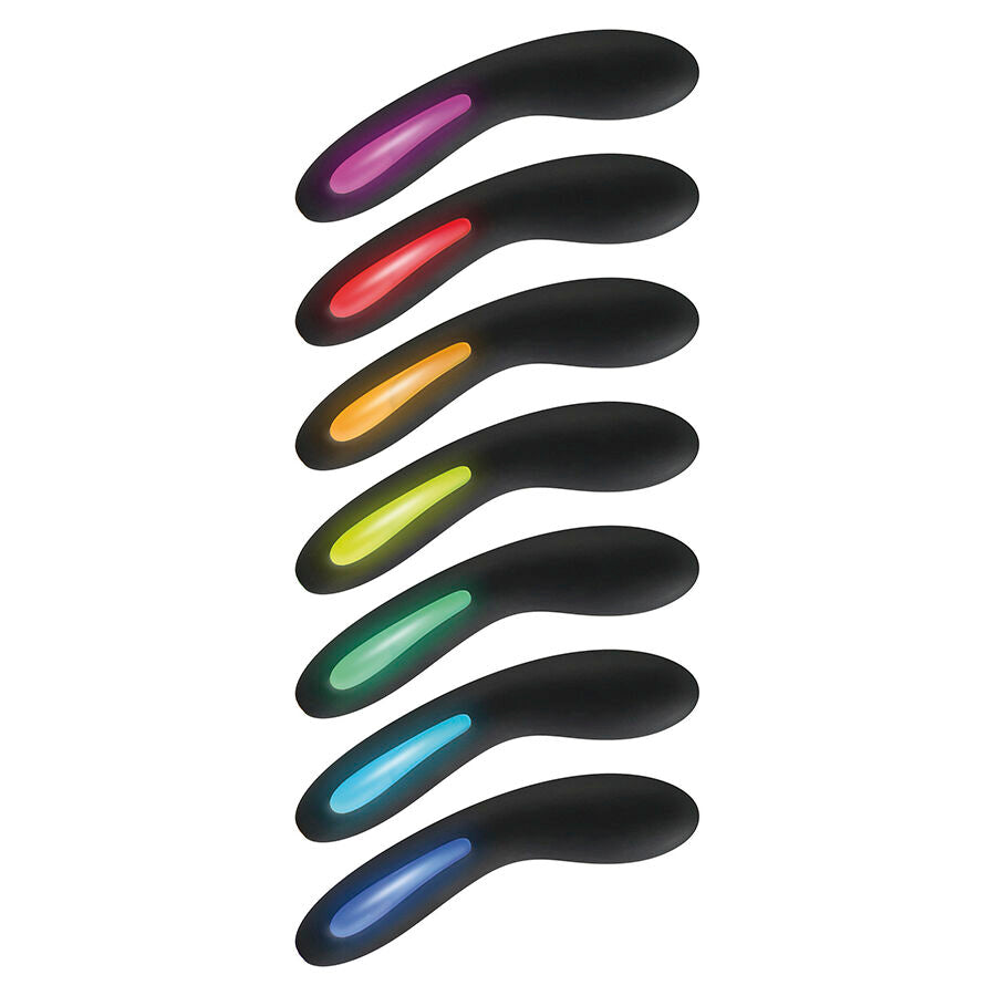 Toyjoy Vibratore Hi-Tech Luminoso Nero in Silicone Premium - immagine 3