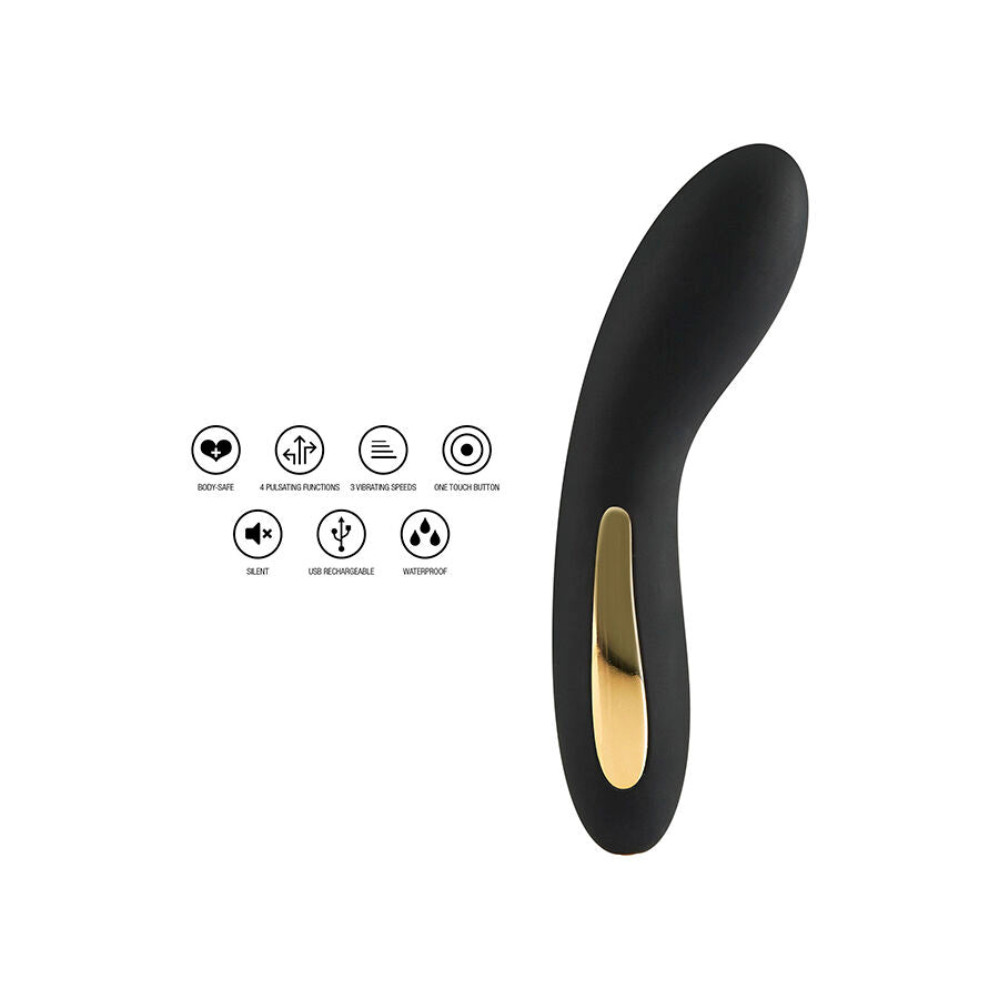 Toyjoy Vibratore Hi-Tech Luminoso Nero in Silicone Premium - immagine 2