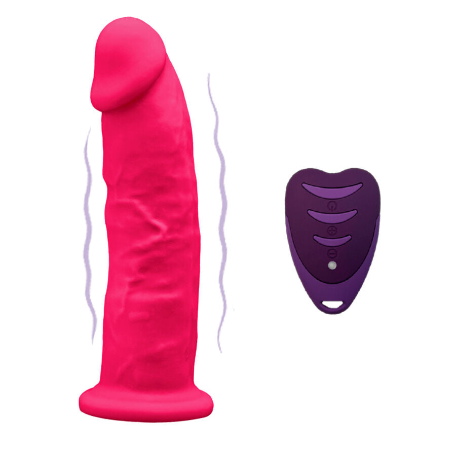 SILEXD - MODELLO PENE REALISTICO 2 ROSA + TELECOMANDO LRS 17 CM