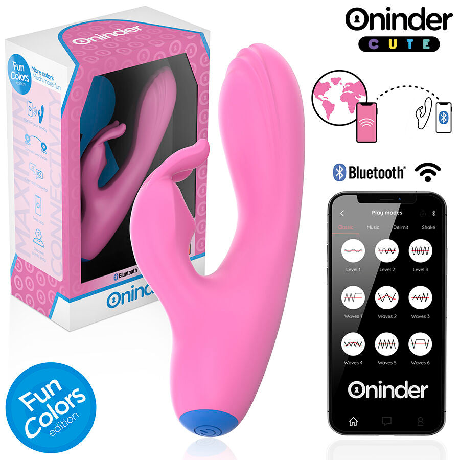 Oninder Cute Vibratore Premium con App e Doppia Stimolazione