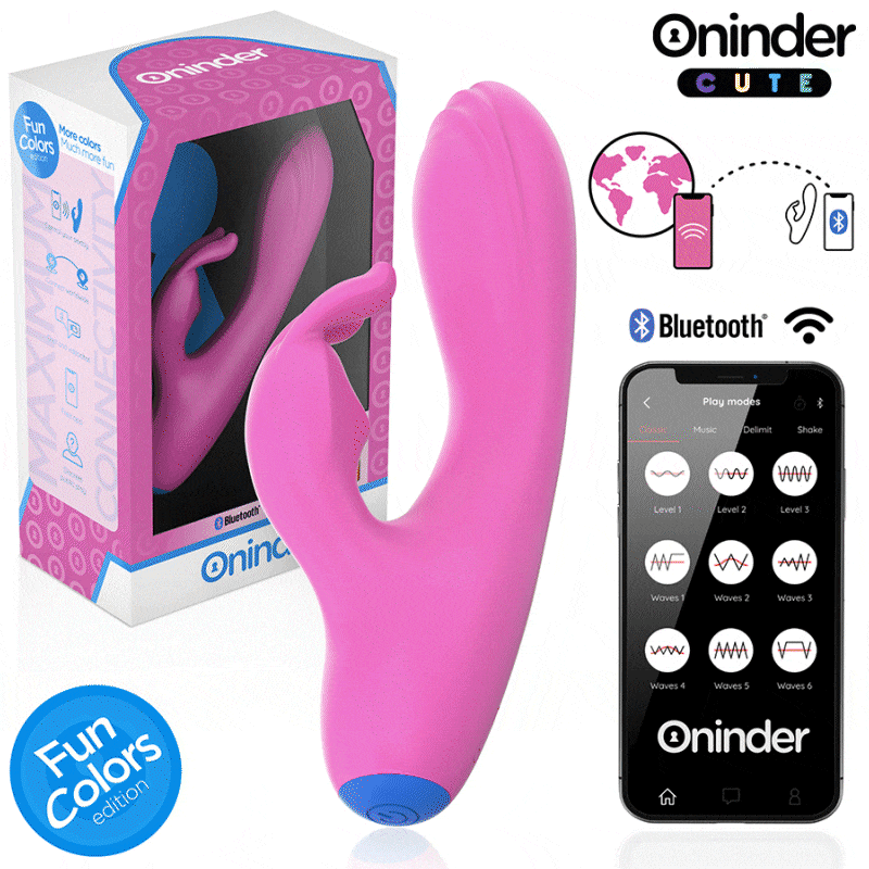 ONINDER CUTE - VIBRATORE CONIGLIETTO D'AMORE PER PUNTO G E CLITORIDE - APP GRATUITA IN TUTTO IL MONDO