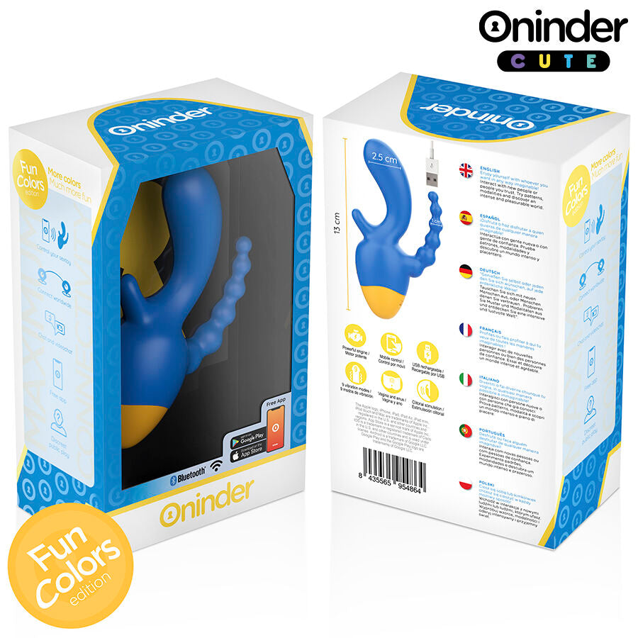 ONINDER CUTE - LOVE 3 SOME TRIPLO VIBRATORE - APP GRATUITA IN TUTTO IL MONDO