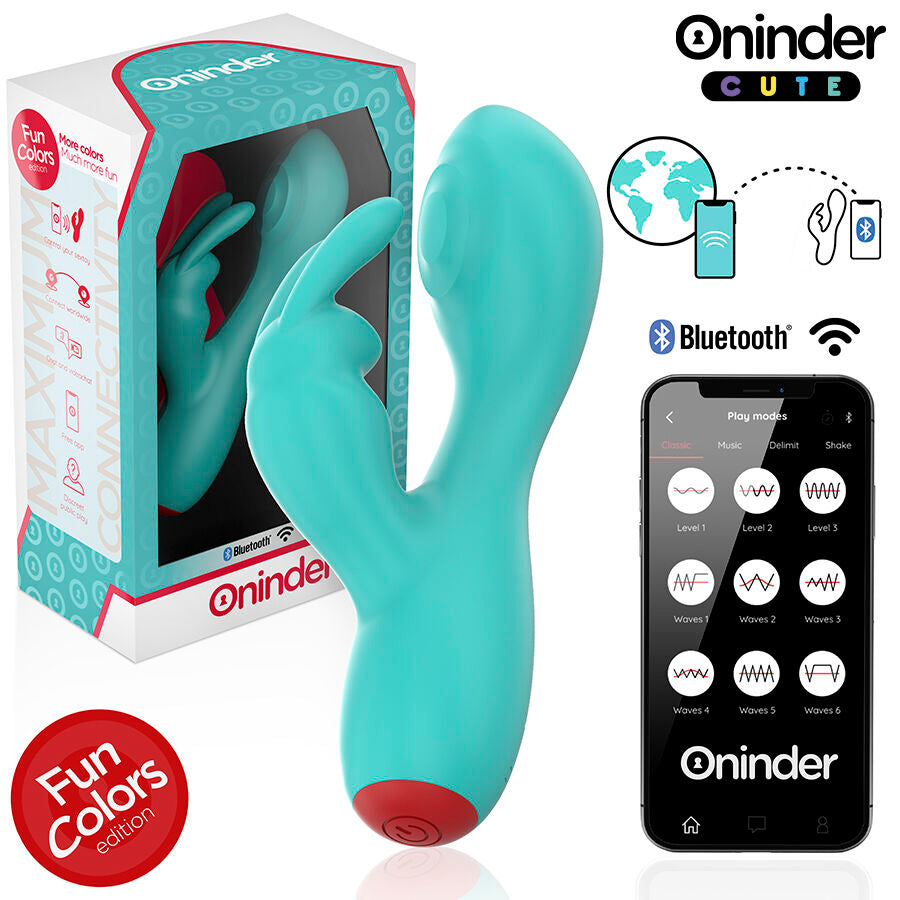 Oninder Cute Vibratore Premium con App e Doppia Stimolazione