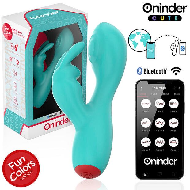Oninder Cute Vibratore Premium con App e Doppia Stimolazione