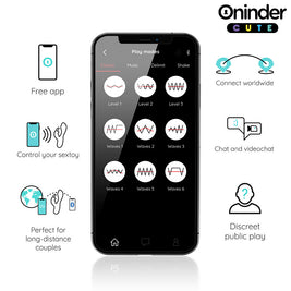 ONINDER CUTE - VIBRATORE CLITORIDEO PUNTO G LOVE BUNNY - APP GRATUITA IN TUTTO IL MONDO