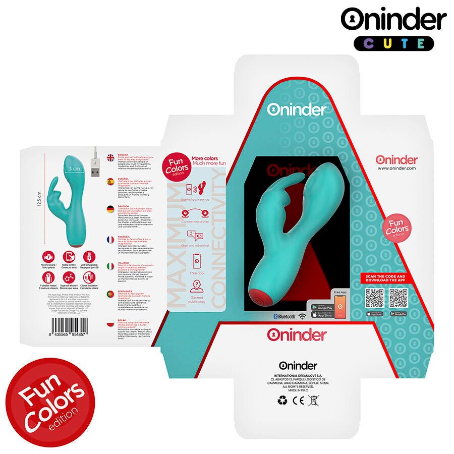 ONINDER CUTE - VIBRATORE CLITORIDEO PUNTO G LOVE BUNNY - APP GRATUITA IN TUTTO IL MONDO