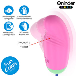 ONINDER CUTE - UOVO VIBRO-ROTANTE IN SILICONE 360° PER AMORE E PIACERE - APP GRATUITA IN TUTTO IL MONDO